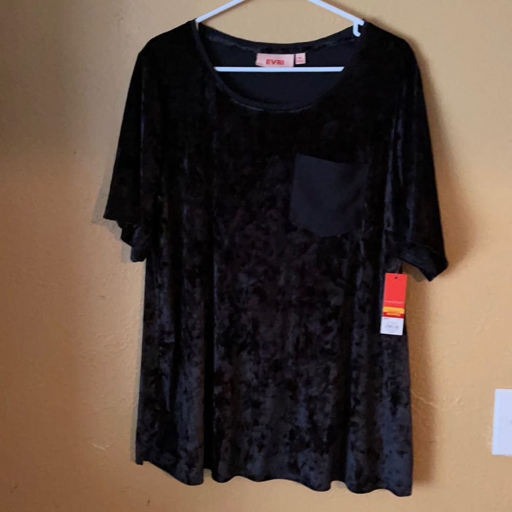 Black velour top